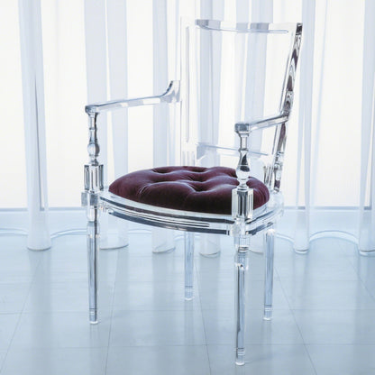 Marilyn Arm Chair by Global Views. Made from acrylic in a transitional style.