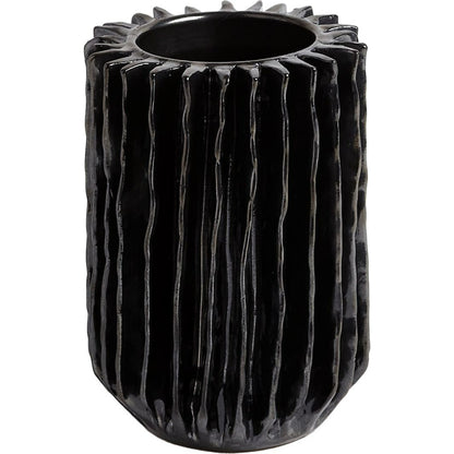 Radiator Swirl Vase by Global Views in matte white. Made from ceramic in a eclectic & global style.