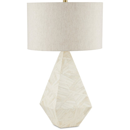 Elysium Table Lamp by Currey and Company. Made from bone, engineered wood in a modern style.