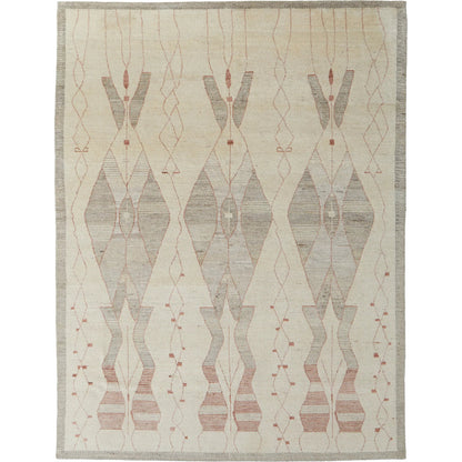 Kasbah Diamond Rug - KAS69G3F by Feizy in tan, gray, red. Made from wool in a unique style.