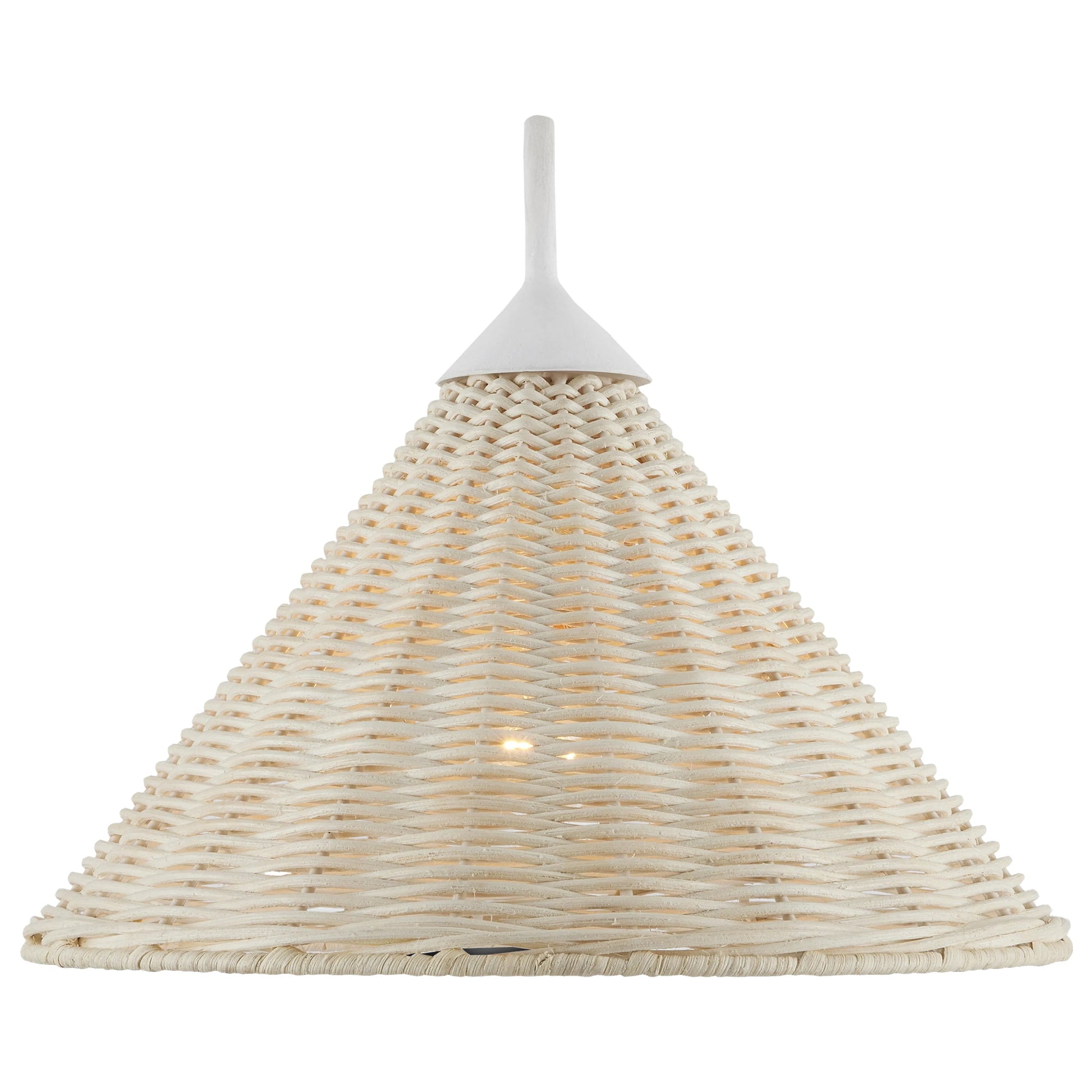 Basket Swing-Arm Wall Sconce by Currey and Company in gesso white, bleached white. Made from wrought iron, arurog in a cottage & farmhouse style.