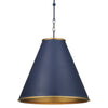 Hiroshi Dark Blue, Contemporary Gold Leaf / Large