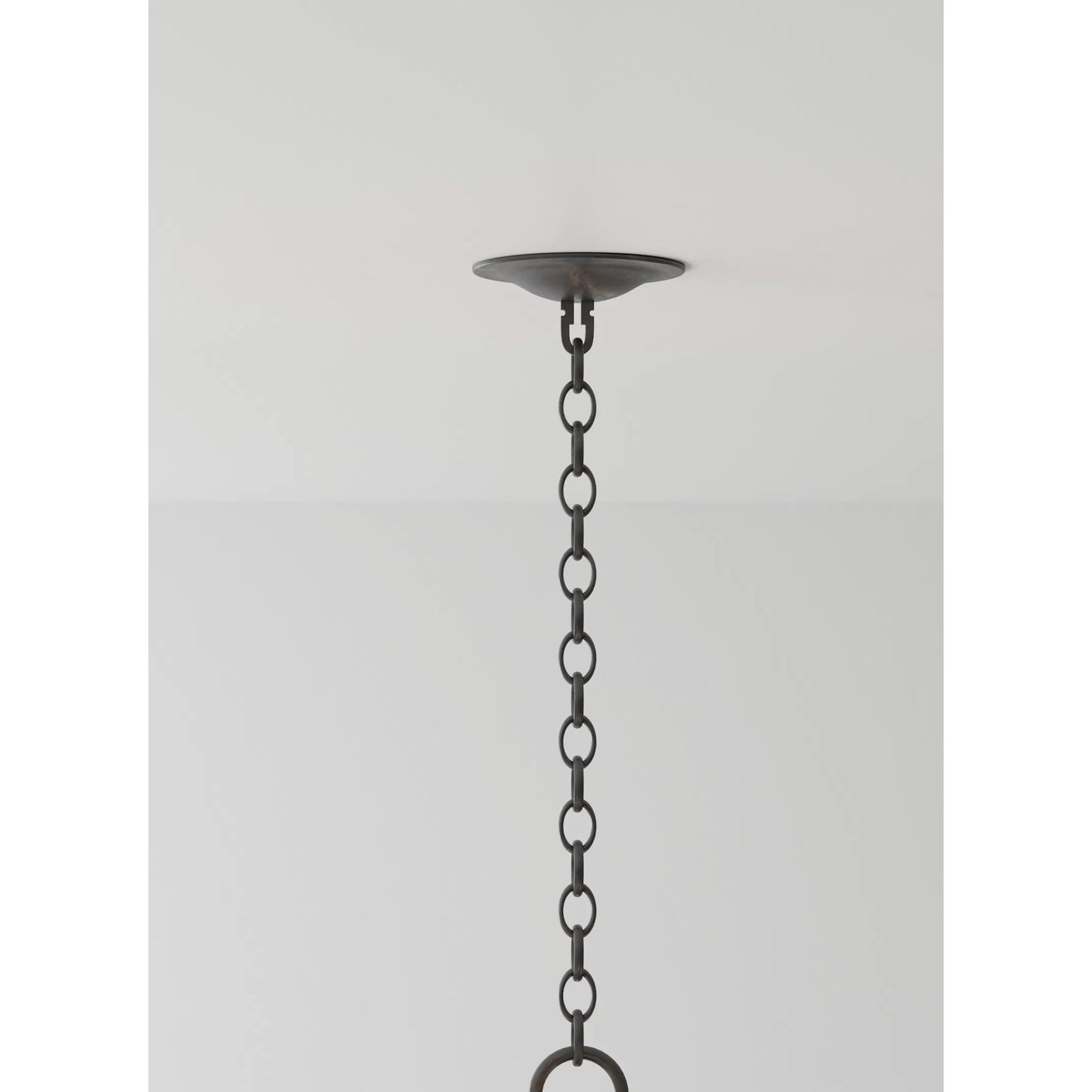 012 SI-1894175 | Closeup | Bailey Chandelier by Currey and Company in french black, contemporary gold leaf. Made from wrought iron in a modern style.
