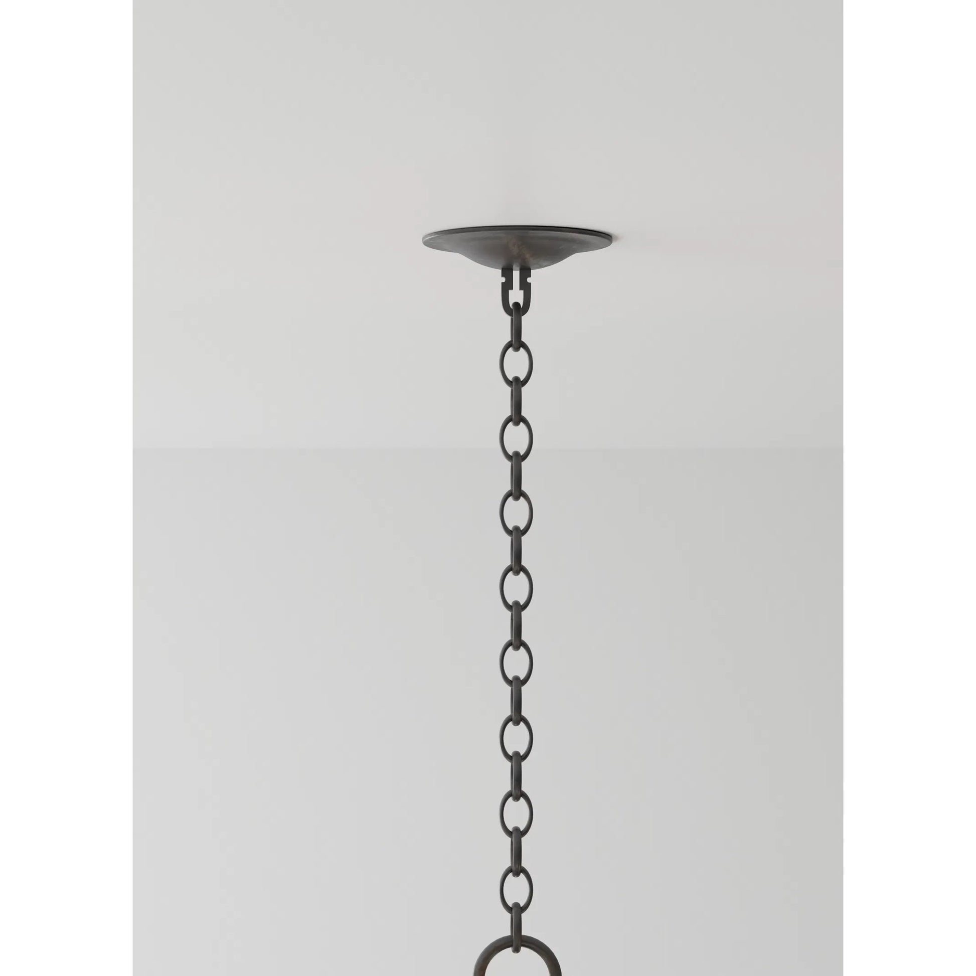 Bailey Chandelier by Currey and Company in french black, contemporary gold leaf. Made from wrought iron in a modern style.
