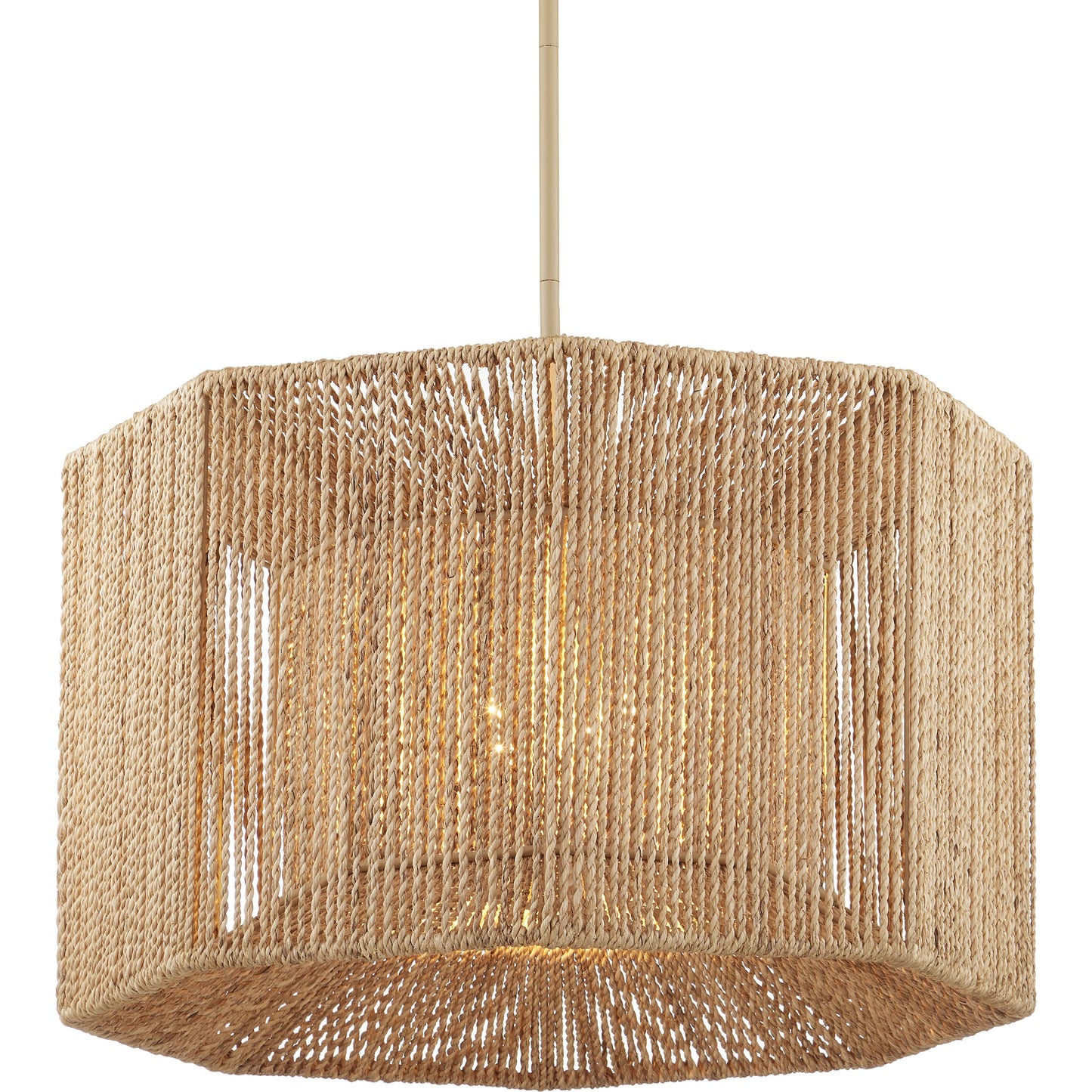 001 SI-2007813 | Primary Silo | Mereworth Rope Chandelier by Currey and Company in beige, natural. Made from wrought iron, abaca rope in a coastal style.
