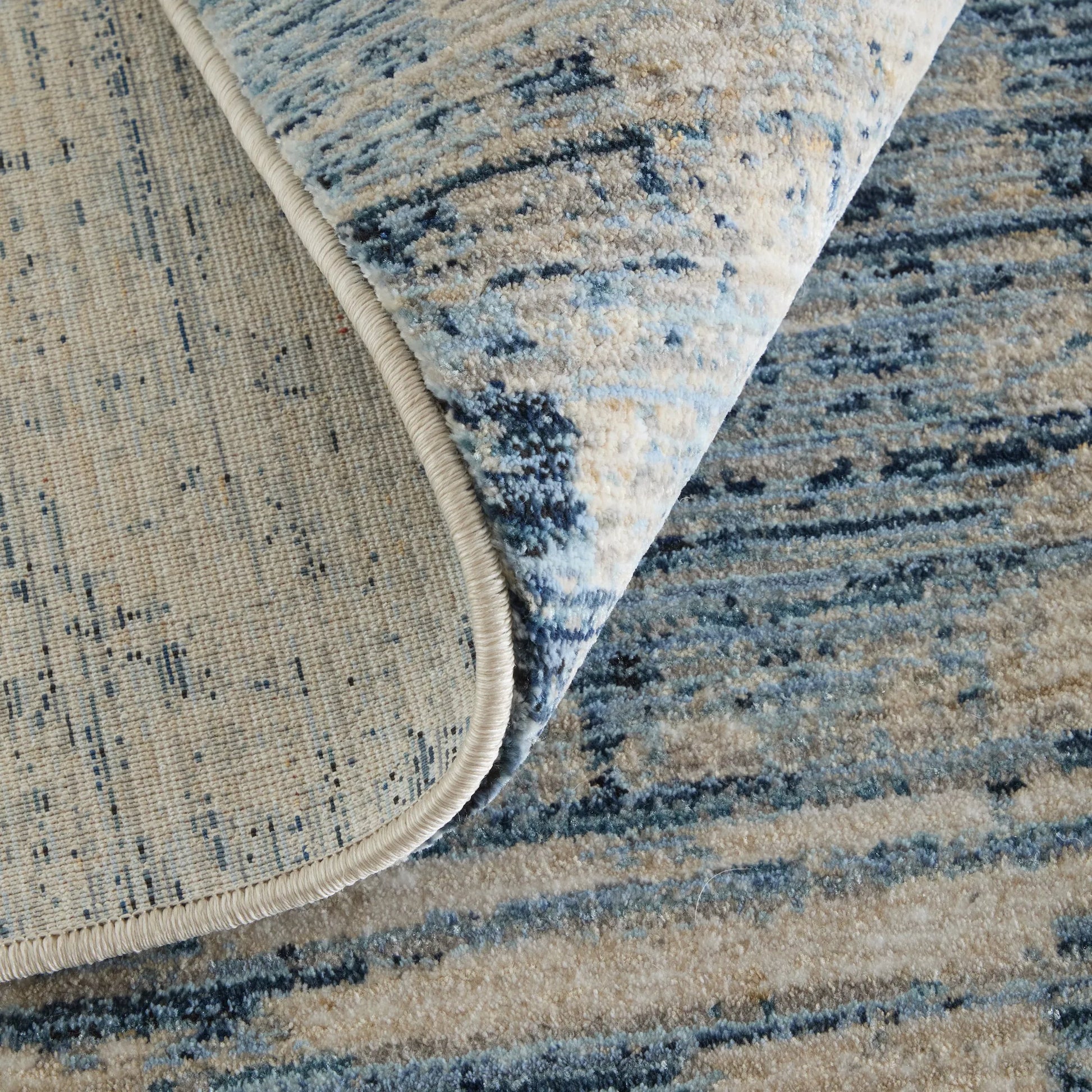 Sonora SNR39UAF Rug by Feizy in blue, ivory, gray. Made from polypropylene, polyester, viscose in a unique style.