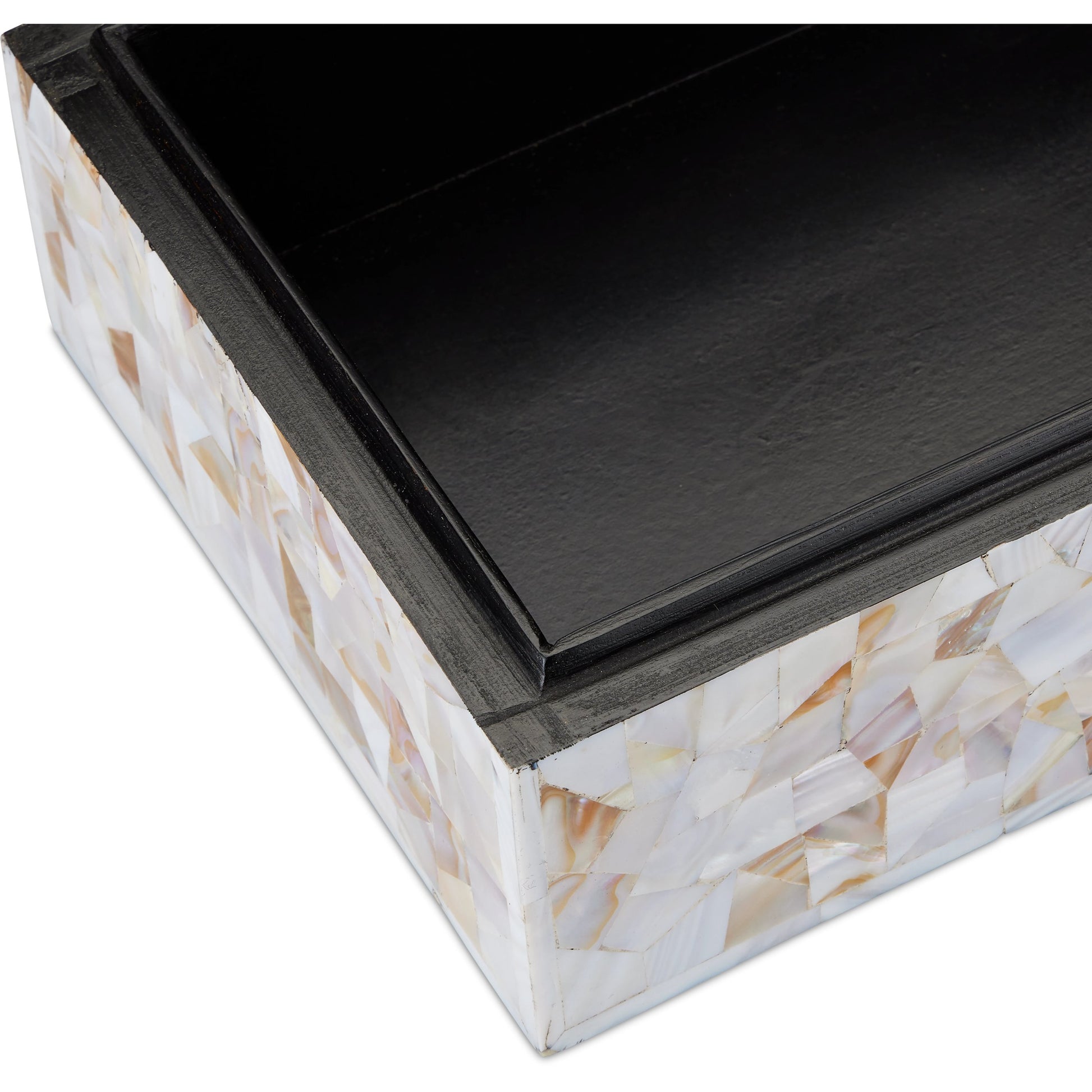Uma Mother of Pearl Box Set by Currey and Company in natural. Made from mother of pearl in a modern style.