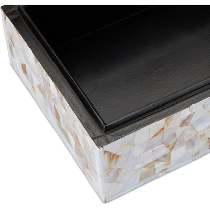 Uma Mother of Pearl Box Set by Currey and Company in natural. Made from mother of pearl in a modern style.
