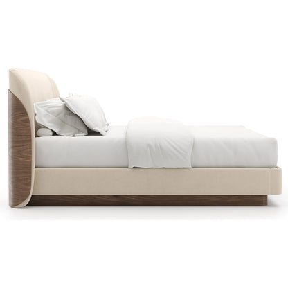 Fleur Upholstered Bed by Caracole in porcini. Made from unique in a transitional style.