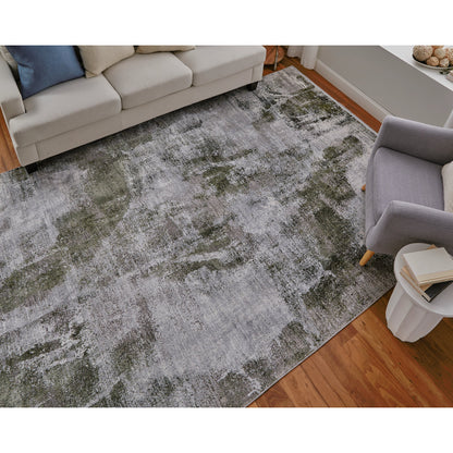 Cadiz Ikat Rug - 86639N5F by Feizy in gray, green, silver. Made from viscose, acrylic in a unique style.