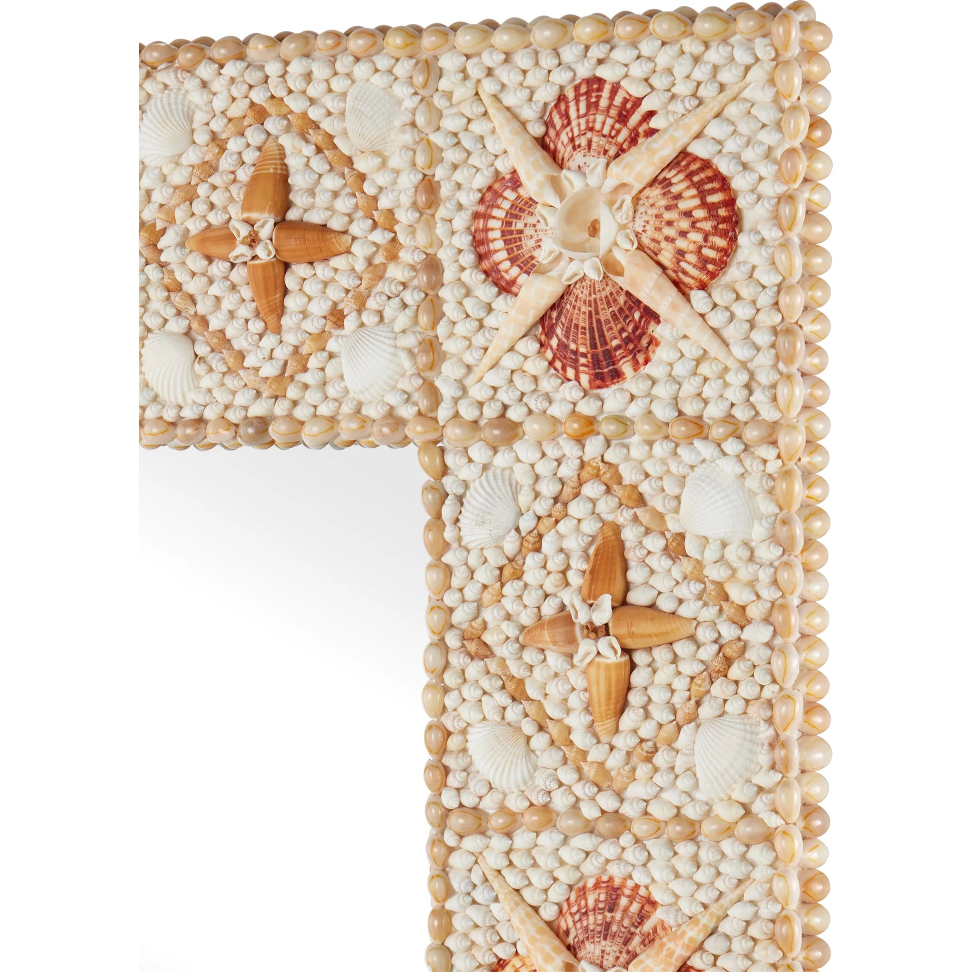 Junonia Mirror by Currey and Company in natural. Made from shell, wood, glass in a eclectic & global style.