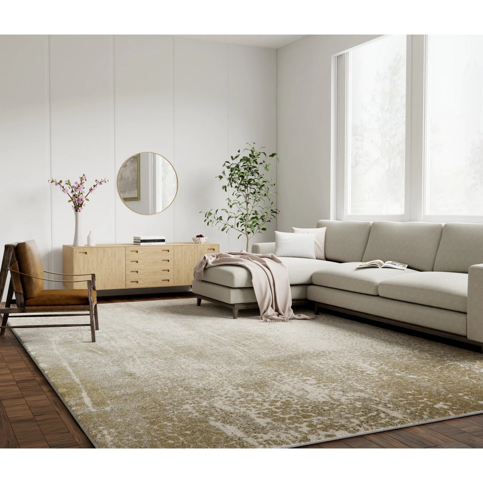 Aura Rug - 3739F by Feizy in ivory, gray, gold. Made from polyester, polypropylene in a unique style.