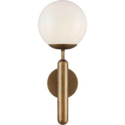 Barbican Single-Light Wall Sconce by Currey and Company. Made from metal, glass in a modern style.