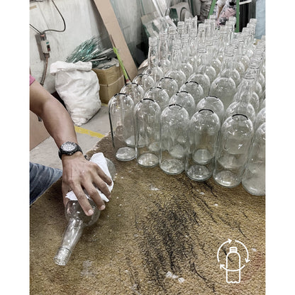 Centurion Recycled Glass Chandelier by Currey and Company in clear, satin black. Made from recycled glass, wrought iron in a traditional style.