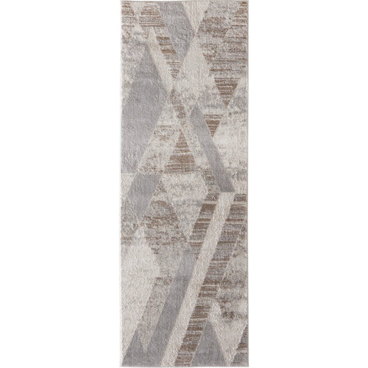 Vancouver Geometric Rug - VNR39NRF by Feizy in tan, brown, ivory. Made from polypropylene, polyester in a unique style.