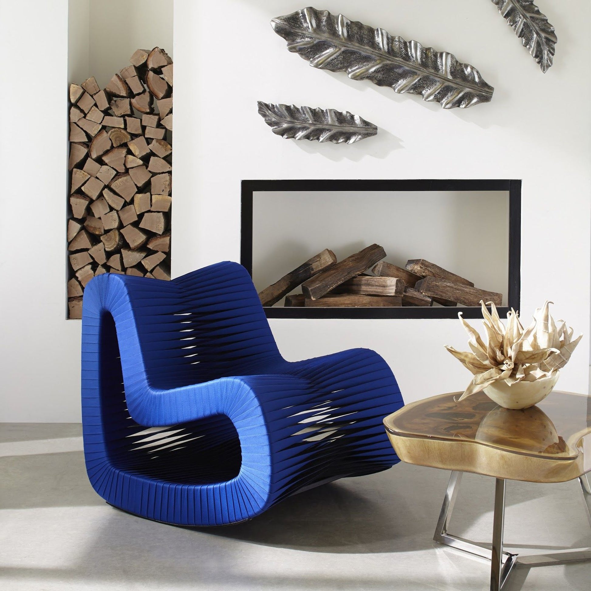 Seat Belt Rocking Chair by Phillips Collection. Made from cotton in a modern style.