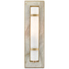 Natural Alabaster, Antique Brass, Opaque, White