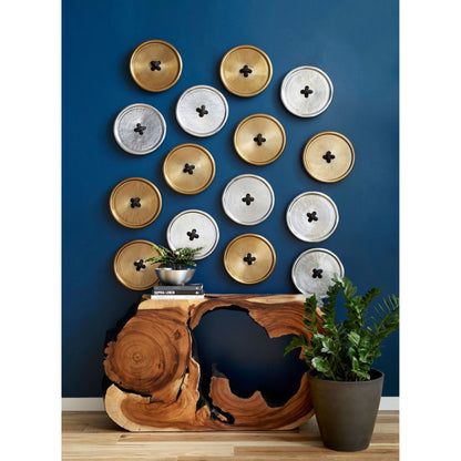 Button Wall Tile by Phillips Collection. Made from metal in a modern style.