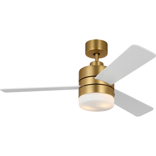Era 44 LED Ceiling Fan by Generation Lighting in burnished brass. Made from steel in a modern style.