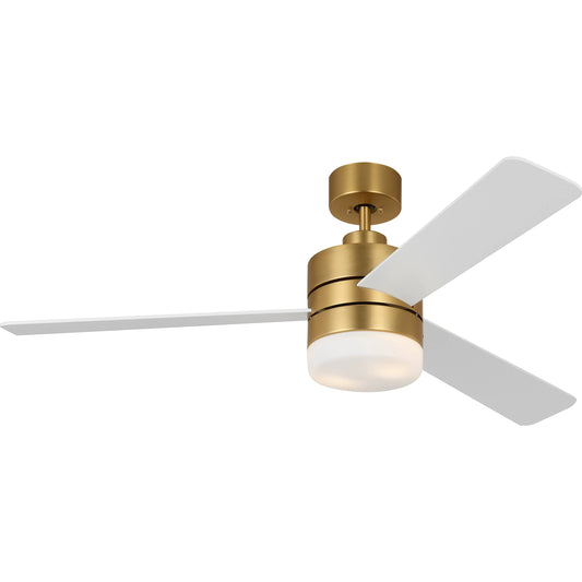 Era 52 LED Ceiling Fan by Generation Lighting in burnished brass. Made from steel in a modern style.