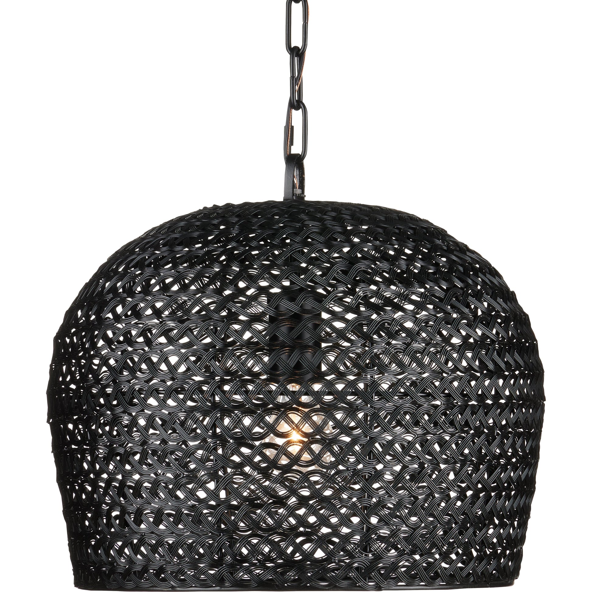 Piero Pendant by Currey and Company in satin black. Made from metal in a cottage & farmhouse style.