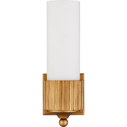Bryce Bath Wall Sconce by Currey and Company. Made from composite, glass in a modern style.
