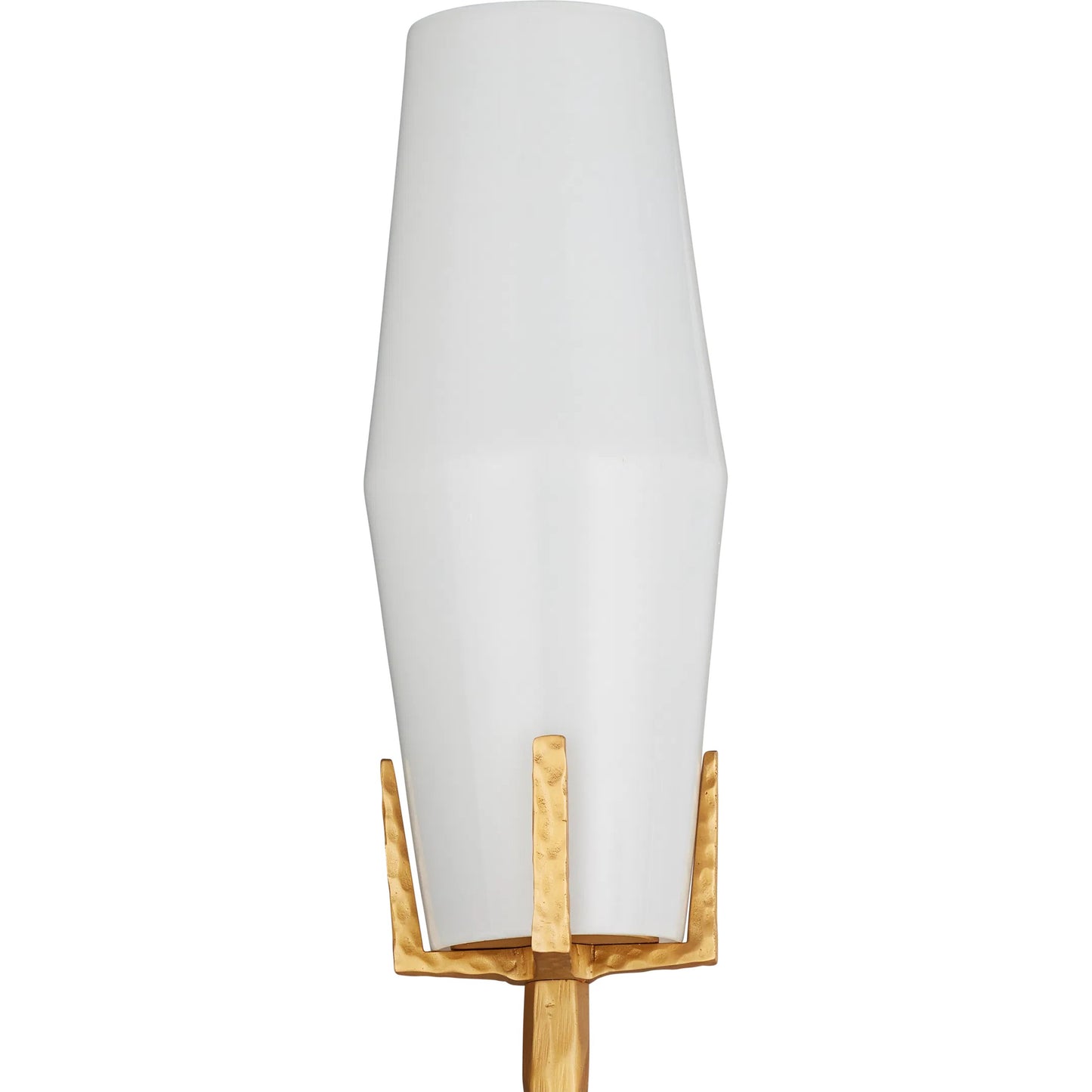 009 SI-2387090 | Closeup | Mathilda Wall Sconce by Currey and Company in gold and white, matte gold. Made from glass, brass in a modern style.
