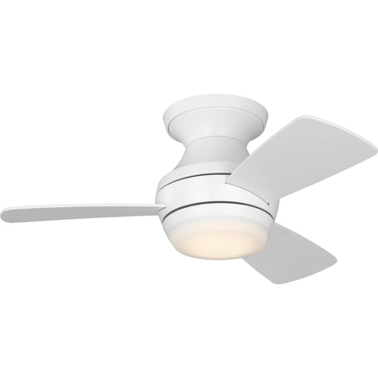 Ikon 32" Hugger LED Ceiling Fan by Visual Comfort & Co.. Made from steel in a unique style.