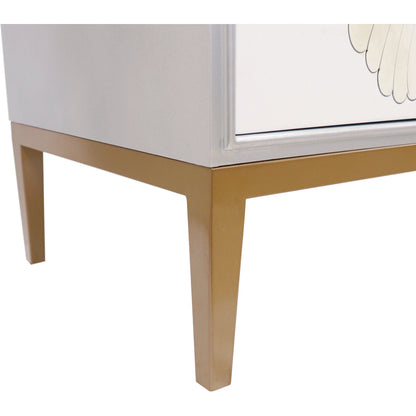 Annabelle Sideboard by Pasargad Home in silver and silver. Made from unique in a transitional style.