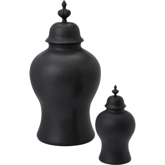 Beaufort Ginger Jar by Global Views in bronze. Made from ceramic in a transitional style.
