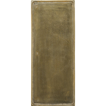 Boyles Brass Side Table by Currey and Company in antique brass, black. Made from cast aluminum, iron in a transitional style.