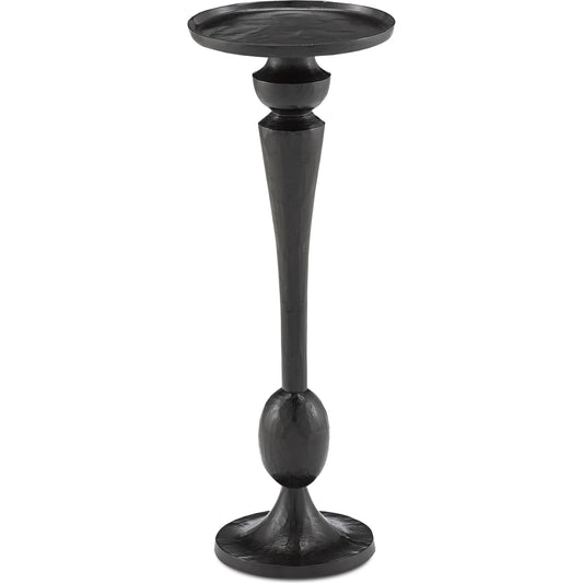 Talia Drinks Table by Currey and Company in matte bronze. Made from cast aluminum in a traditional style.