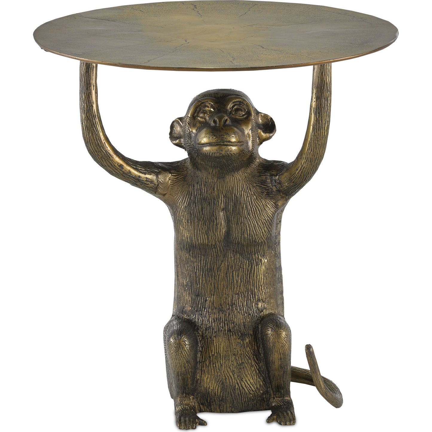 002 SR-890040 | Additional Silo | Abu Accent Table by Currey and Company in antique gold. Made from cast aluminum in a eclectic & global style.