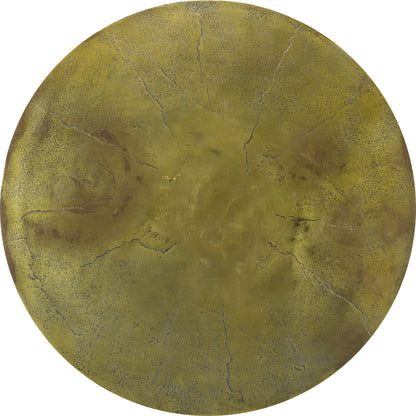 Abu Accent Table by Currey and Company in antique gold. Made from cast aluminum in a eclectic & global style.