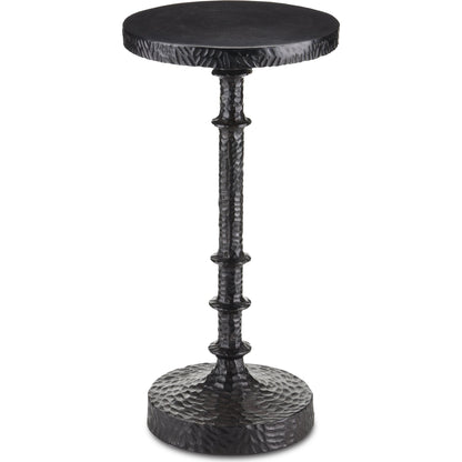 Gallo Accent Table by Currey and Company in bronze. Made from cast aluminum in a modern style.