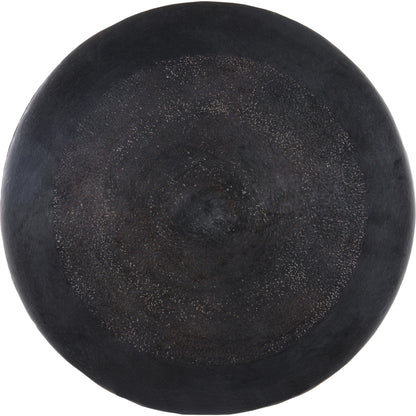 Gallo Accent Table by Currey and Company in bronze. Made from cast aluminum in a modern style.