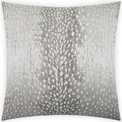 Doe a Deer Pillow by DV Kap Home in grey. Made from 71% polyester, 29% cotton in a transitional style.