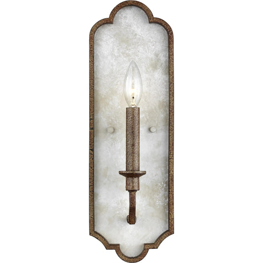 Spruce One Light Wall / Bath Sconce by Visual Comfort & Co. in distressed white wood. Made from steel in a unique style.