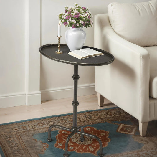 Kira Side Table by Butler Specialty Company in grey. Made from aluminum in a modern style.