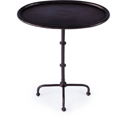 Kira Outdoor Side Table by Butler Specialty Company in bronze. Made from aluminum in a modern style.