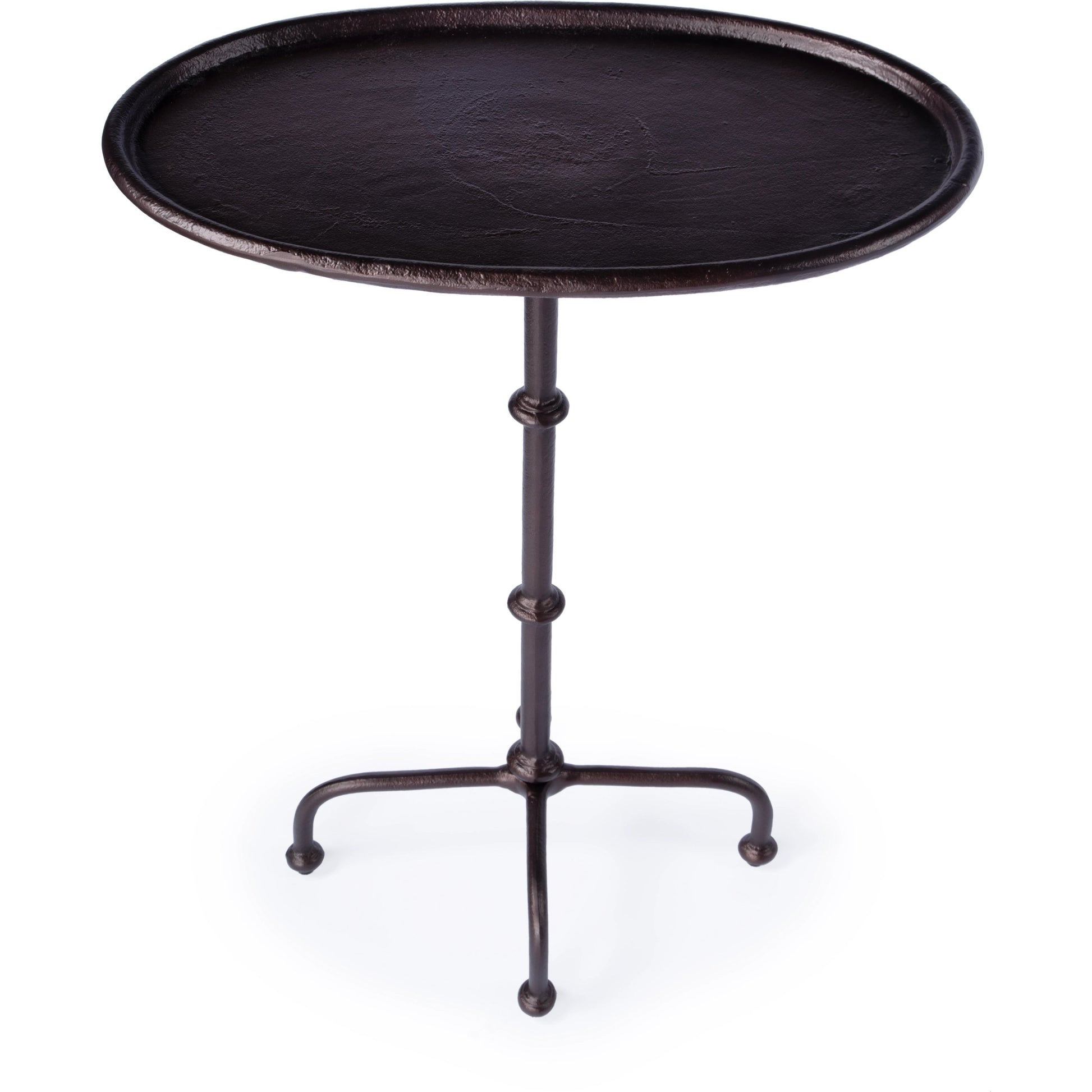 Kira Outdoor Side Table by Butler Specialty Company in bronze. Made from aluminum in a modern style.