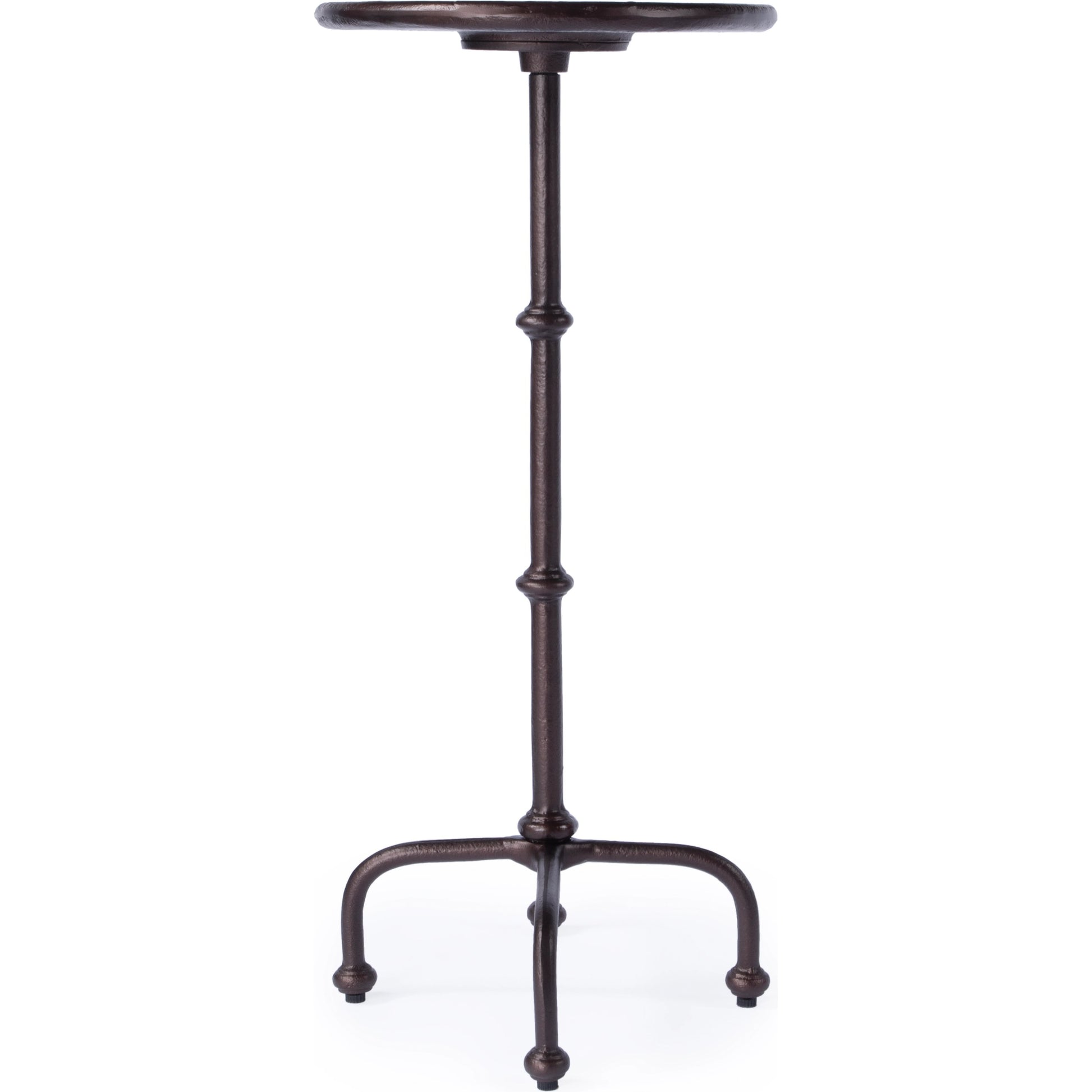 Kira Outdoor Side Table by Butler Specialty Company in bronze. Made from aluminum in a modern style.