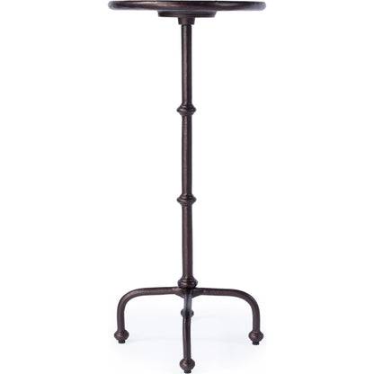 Kira Outdoor Side Table by Butler Specialty Company in bronze. Made from aluminum in a modern style.