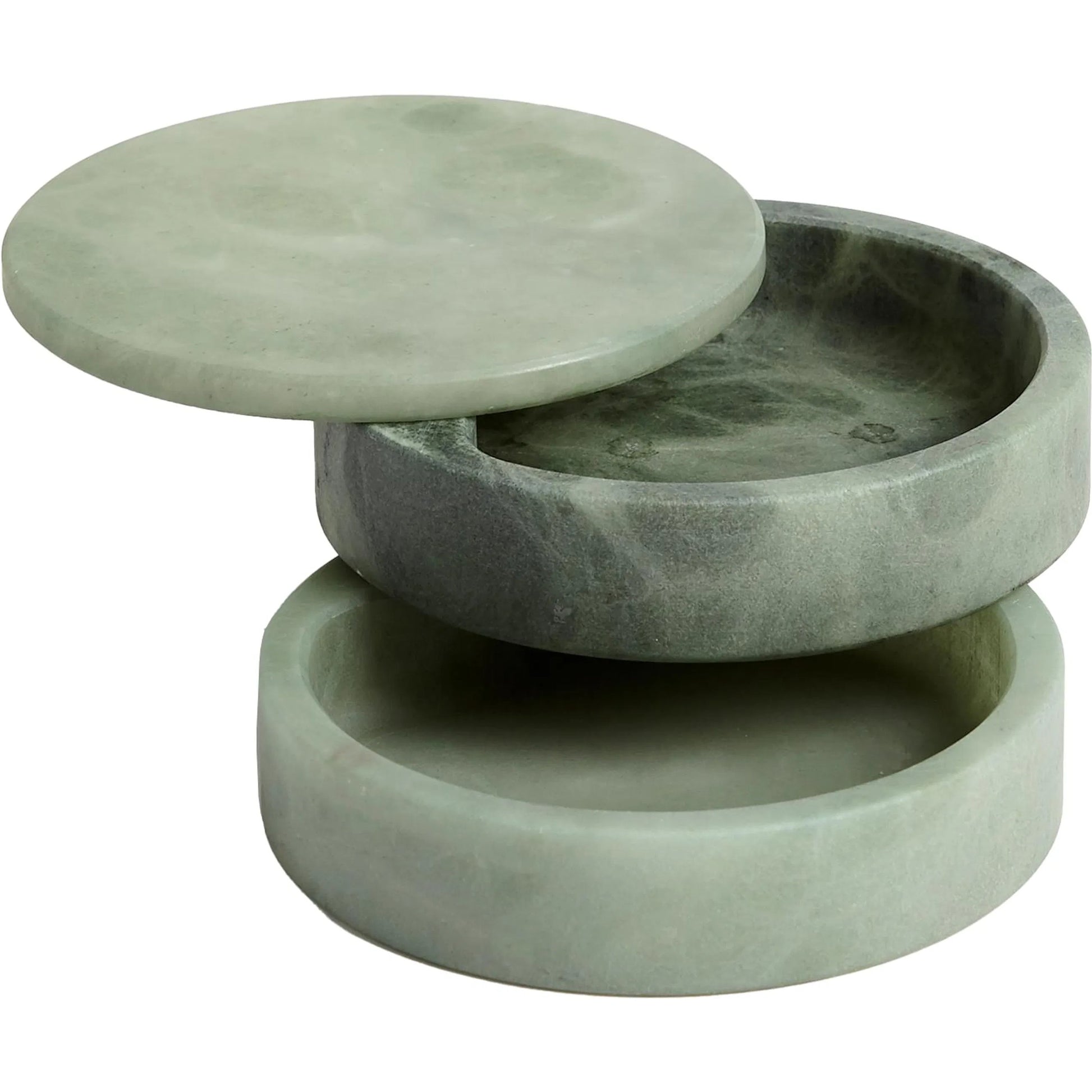 Alabaster Swivel Box by Global Views. Made from alabaster in a transitional style.