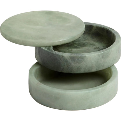 Alabaster Swivel Box by Global Views. Made from alabaster in a transitional style.