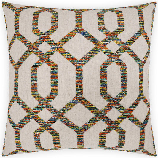 Deviation Pillow by DV Kap Home in multi. Made from 90% polyester, 10% linen in a unique style.