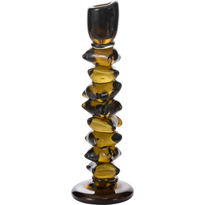 Foundation Candleholder by Accent Decor in black. Made from glass in a unique style.