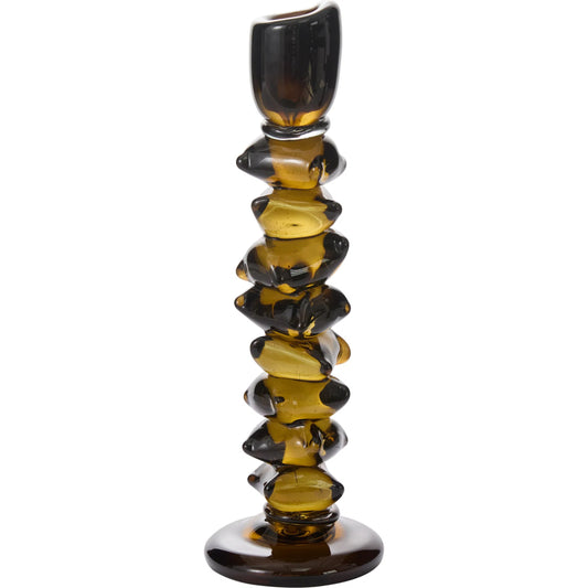 Foundation Candleholder by Accent Decor in black. Made from glass in a unique style.