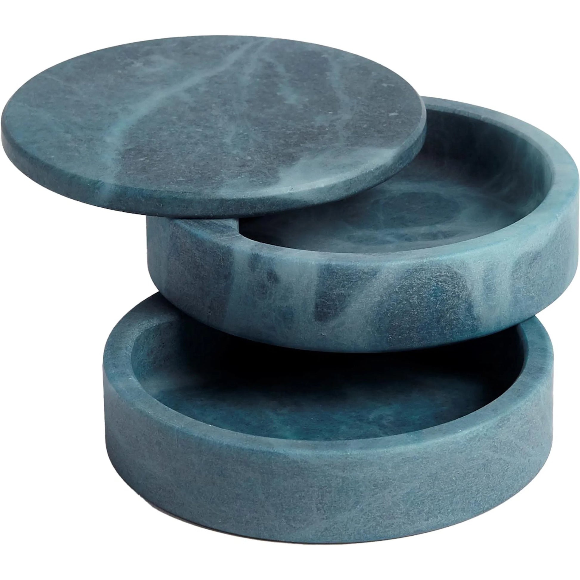 Alabaster Swivel Box by Global Views. Made from alabaster in a transitional style.
