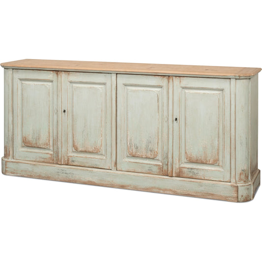 4 Door Sideboard by Sarreid Ltd. in sage. Made from unique in a unique style.